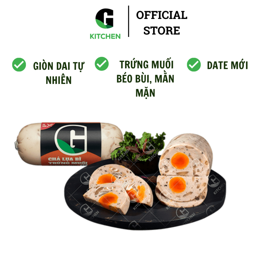 Chả lụa bì trứng muối G Kitchen 200g/500g [Giao HCM]