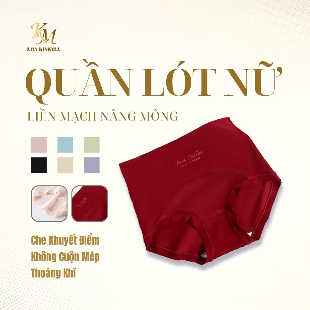 Quần lót liền mạch eo giữa nâng mông  – kháng khuẩn, co giãn 4 chiều, thon bụng & nâng hông tức thì  M3