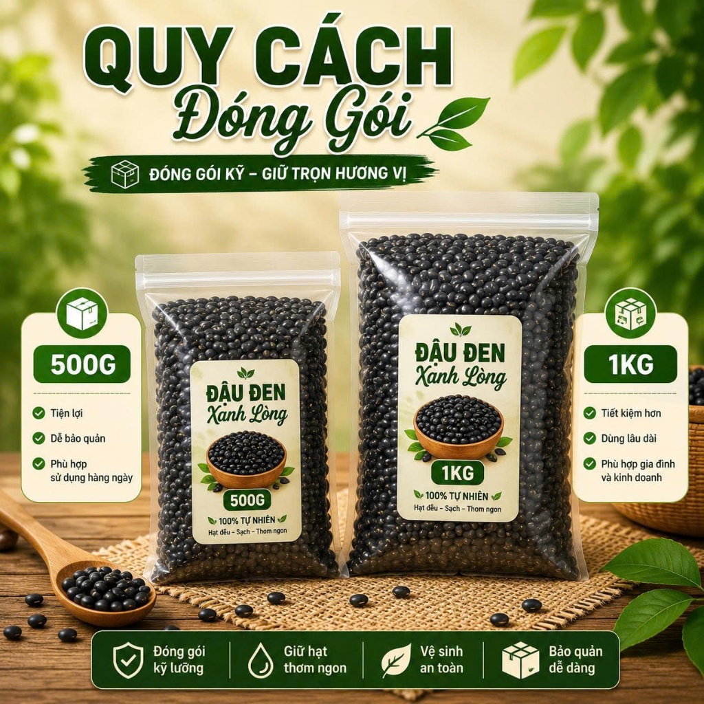 Đậu Đen Xanh Lòng Hạt Đều Sạch Tự Nhiên Nấu Chè Làm Sữa Hạt