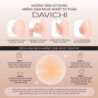 Miếng Dán Ngực Davichi Chống Mồ Hôi Miếng Dán Nâng Ngực Nhiệt Tự Thân Davichi Silicone Lifting Nipple - Skinora Beauty