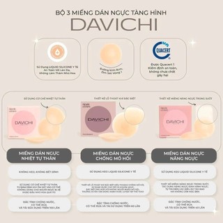 Miếng Dán Ngực Davichi Chống Mồ Hôi Miếng Dán Nâng Ngực Nhiệt Tự Thân Davichi Silicone Lifting Nipple - Skinora Beauty