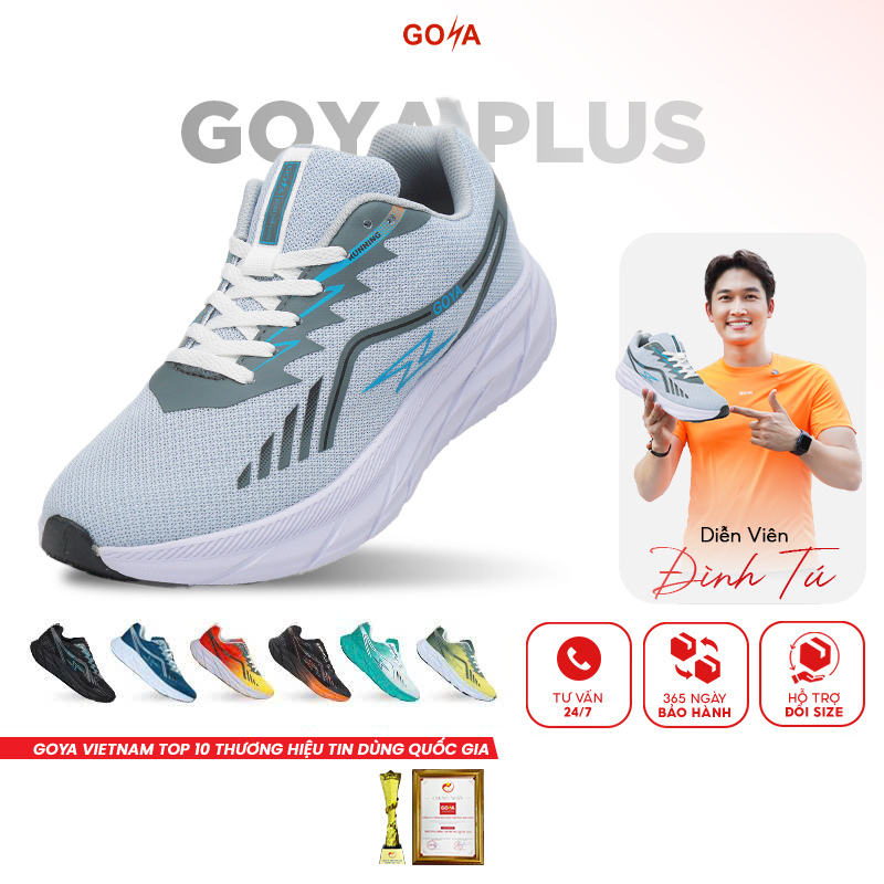 Giày thể thao chạy bộ nam nữ Goya Plus năm 2026 siêu nhẹ, siêu êm, chống trơn trượt, siêu thoáng khí