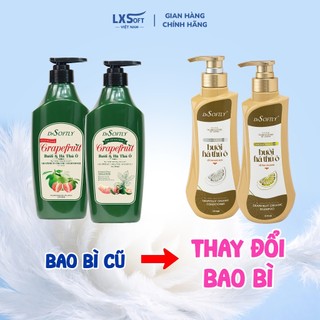 [ TẶNG DẦU XẢ 500ML] Dầu Gội Bưởi & Hà Thủ Ô DrSoftly Sạch Gàu Giảm Rụng Tóc - giúp tóc chắc khoẻ óng mượt 500ML