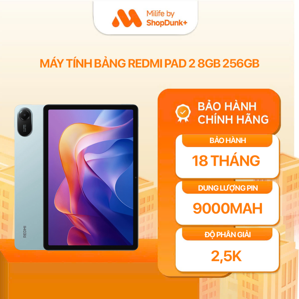 [TẶNG BAO DA] Máy Tính Bảng Xiaomi Redmi Pad 2 8GB 256GB Chính Hãng | Bảo Hành 18 Tháng