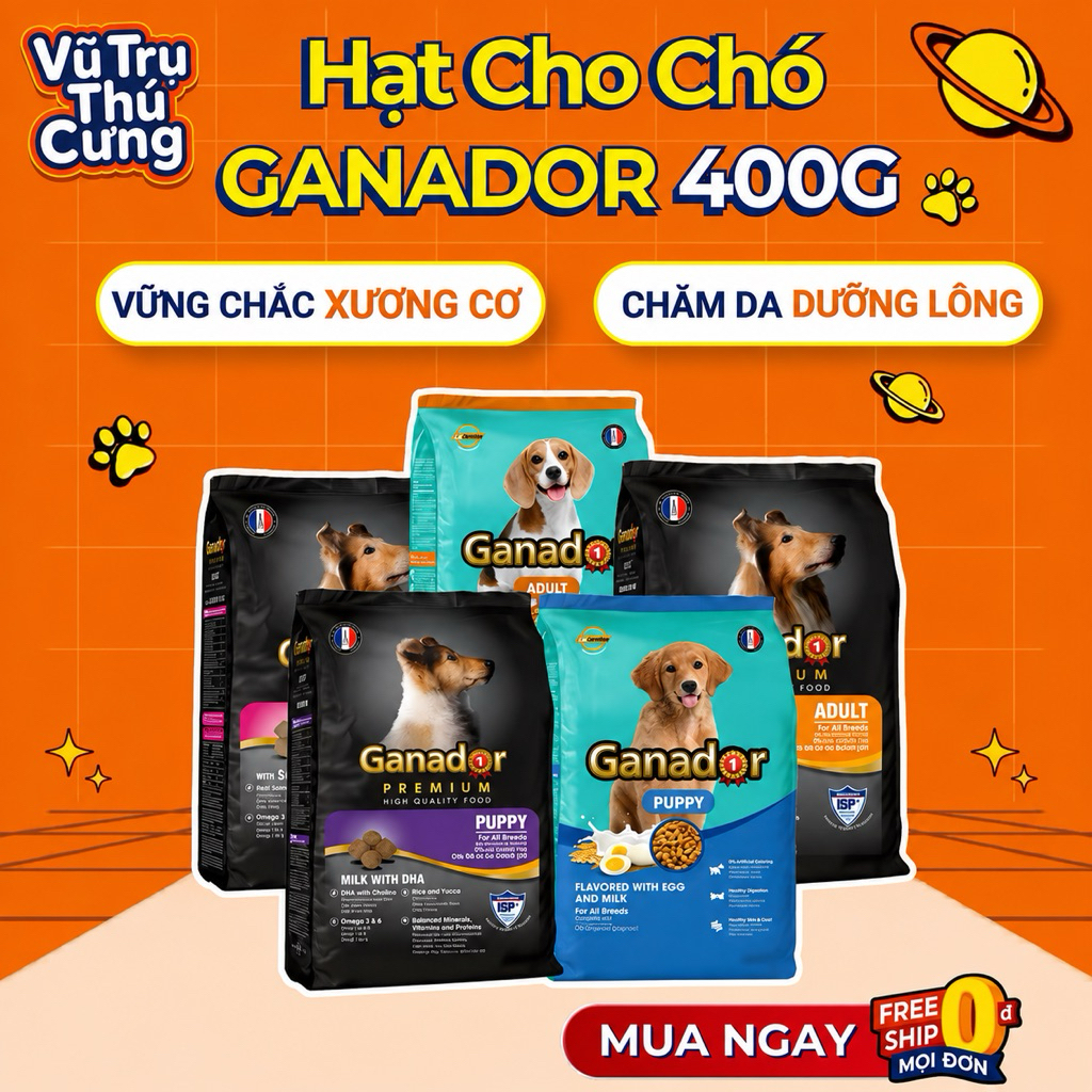 Thức Ăn Hạt Cho Chó Ganador Nhiều Dinh Dưỡng 400g