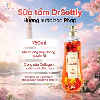 [TẶNG 700G NƯỚC GIẶT] Sữa Tắm Tinh Chất Collagen DrSoftly Hương Nước Hoa - Sạch Sâu, Dưỡng Da Mềm Mại, Lưu Hương Dài Lâu