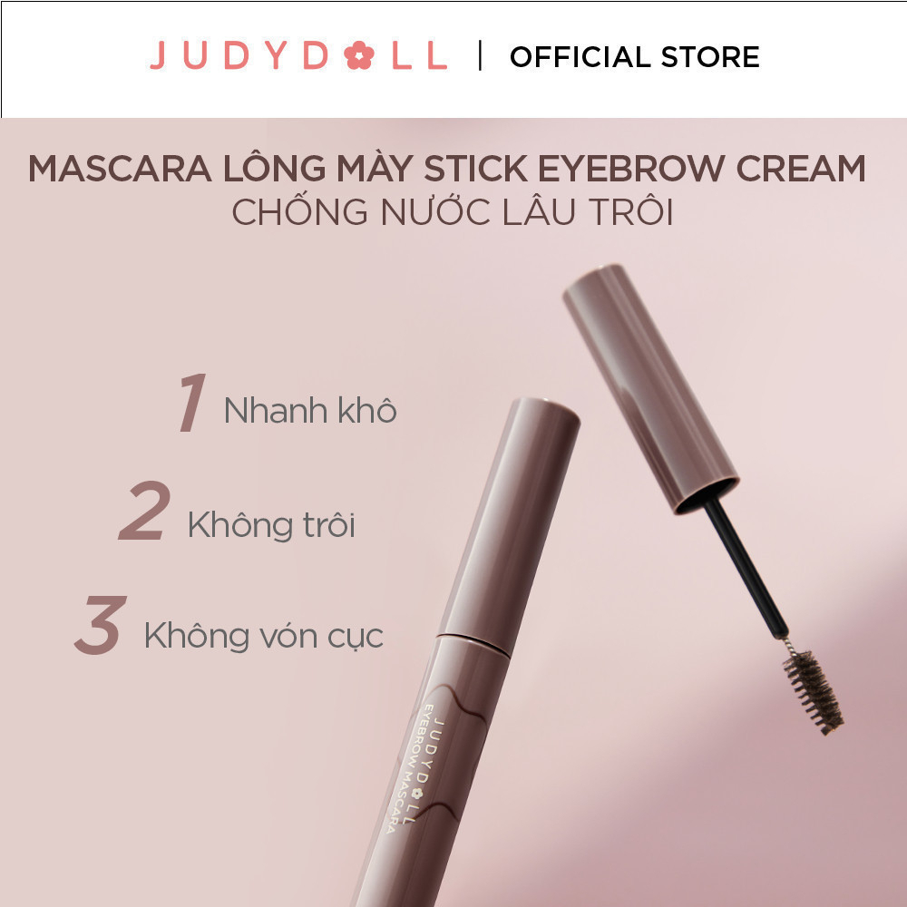 Mascara Lông Mày Judydoll Eyebrow Mascara Chuốt Mày Tự Nhiên, Không Vón, Lâu Trôi, Chống Nước 2,5g