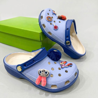 Dép sục hoạt hình zootopia xanh dương unisex nhựa EVA kháng khuẩn, dép zootopia 2 nam nữ quai trơn và quai lông hàng đẹp