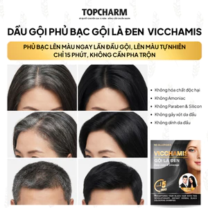 Dầu Gội Phủ Bạc VICCHAMIS - Giúp tóc Đen Tự Nhiên, Kích Mọc Tóc Nhanh, Chiết Xuất Nhân Sâm