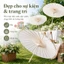 DÙ GIẤY TRẮNG CỔ TRANG DIY – Ô ĐẠO CỤ CHỤP ẢNH, DECOR TIỆC CƯỚI PHONG CÁCH CỔ ĐIỂN