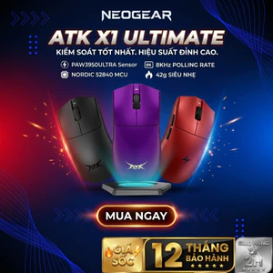 ⚡Chuột Gaming Không Dây ATK X1 UltraMax V2 - Paw3395 Ultra - MCU: Nordic 54L15 - 8KHz Polling Rate