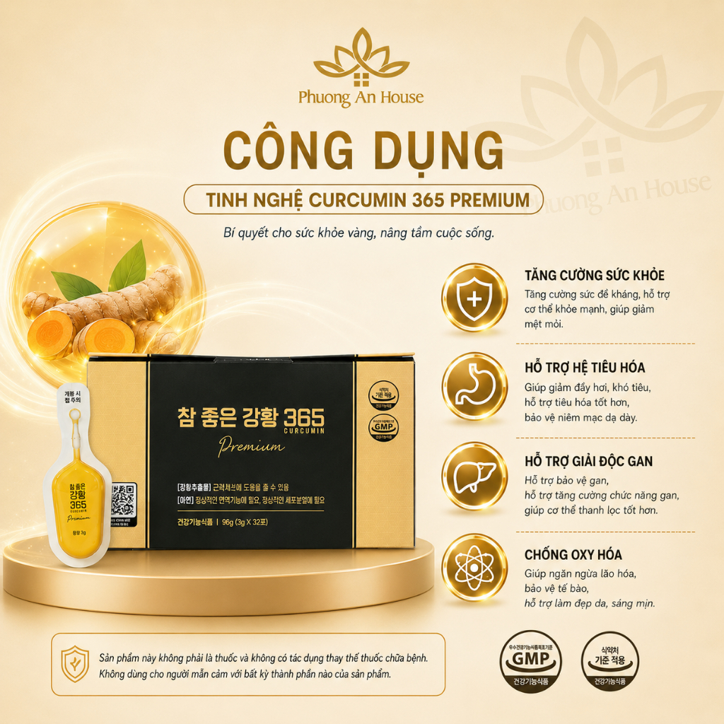 Thực phẩm bảo vệ sức khỏe Nghệ Nano Very Good Turmeric 365 Premium ( Hộp 32 tép)