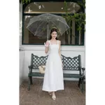 BBSTORE'S Đầm 2 dây dạo phố ren cotton thêu dáng xòe cổ vuông - DAF42T — ảnh 7