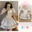 Váy Hoa Nhí Dáng Xòe Tay Phồng, Váy Cổ Vuông Chiết Eo Corset 2 Tầng Tôn Dáng Tiểu Thư Đi Chơi Đẹp