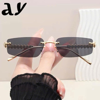 OCH mắt kính vuông gọng kim loại bắt khoan dễ đeo