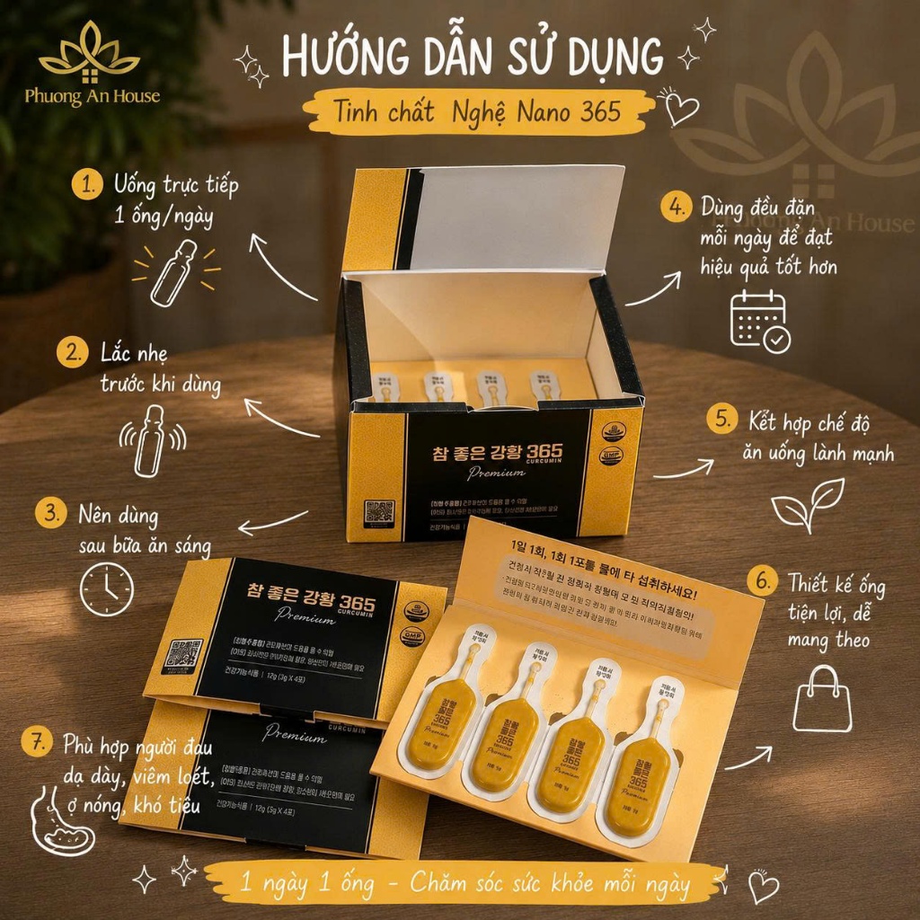 Thực phẩm bảo vệ sức khỏe Nghệ Nano Very Good Turmeric 365 Premium ( Hộp 32 tép)