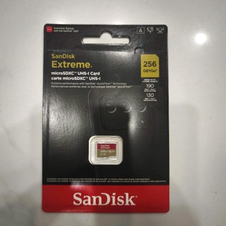 Thẻ Nhớ MicroSDXC SanDisk Extreme 256GB V30 U3 4K A2 đọc 190MB/s ghi 130MB/s - chạy camera, máy quay, flycam, gopro