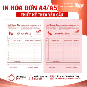 HÓA ĐƠN A4/A5 2 LIÊN 3 LIÊN THIẾT KẾ THEO YÊU CẦU