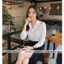 Áo sơ mi nữ dài tay công sở kiểu dáng basic dáng ôm vải co giãn nhẹ không nhăn CHIẾT EO