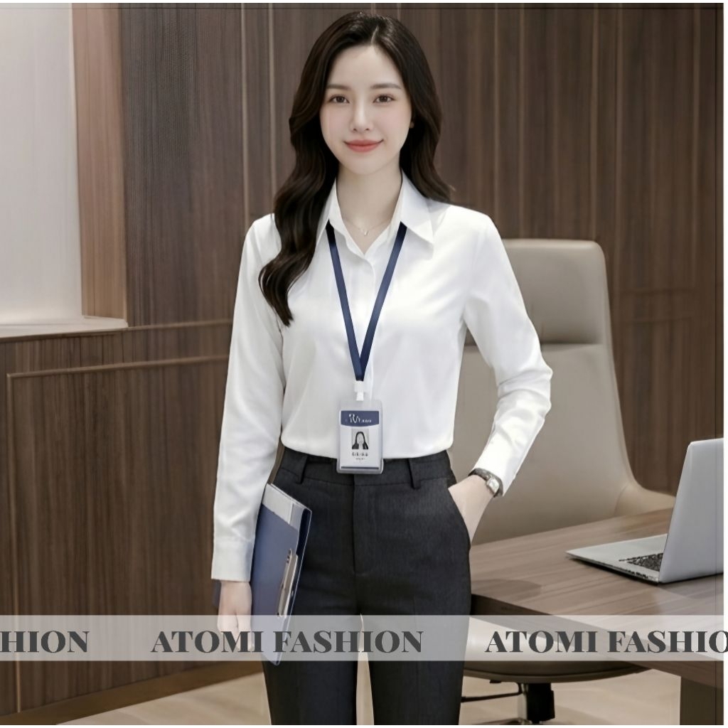 Sơ mi công sở nữ dài tay dáng suông nhẹ AS2