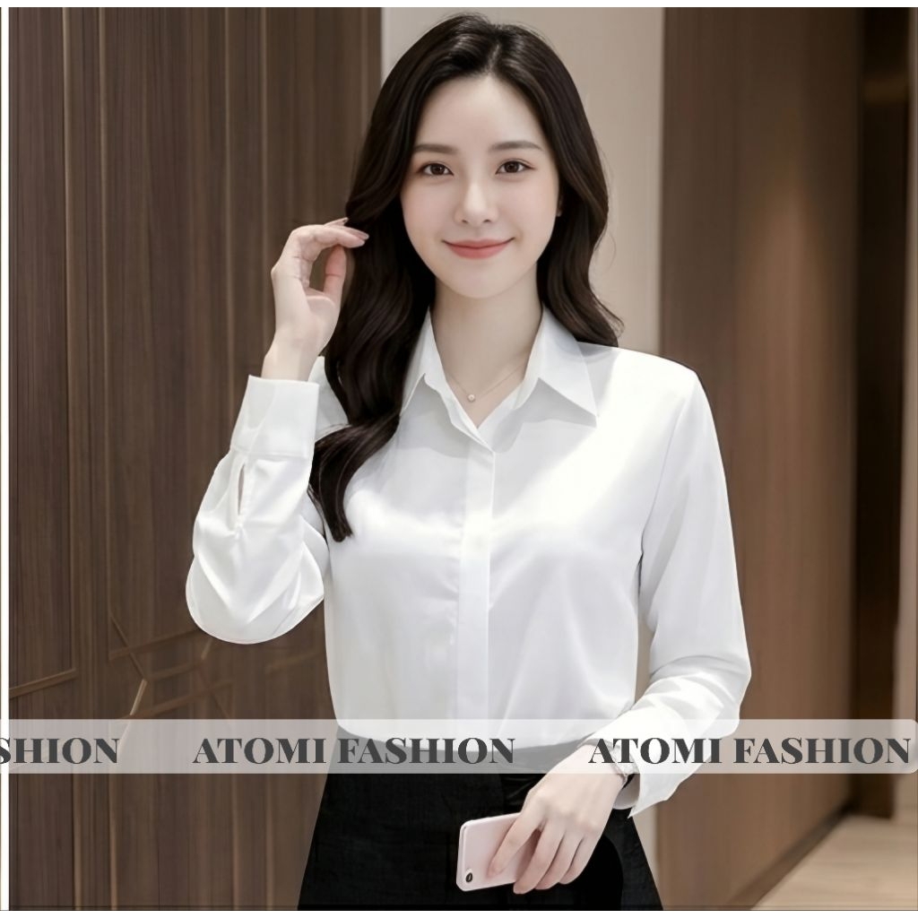 Sơ mi công sở nữ dài tay dáng suông nhẹ AS2