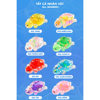 Túi Mù Rùa Biển Pha Lê Mini Đồ Chơi Túi Mù Rùa Trong Suốt Dễ Thương Sưu Tập Trang Trí