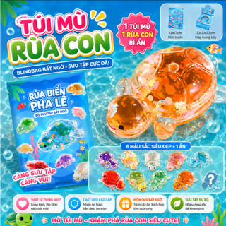 Túi Mù Rùa Biển Pha Lê Mini Đồ Chơi Túi Mù Rùa Trong Suốt Dễ Thương Sưu Tập Trang Trí