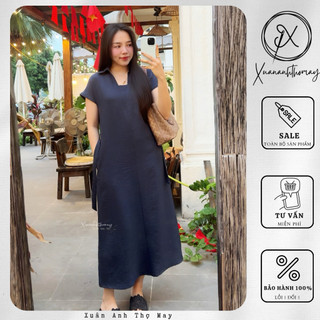 [ V12 ] Váy suông cổ đức đáp ngực - Xuananhthomay
