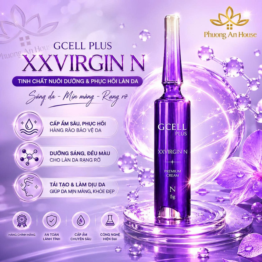 Kem làm hồng nách, mông, bẹn, môi, nhũ hoa Gcell XX Virgin Cream Premium 5g-10g-20g