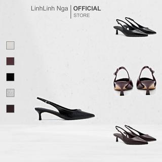 Giày PEDRO Icon Leather Slingback Heel Pumps - PW1-26480097 chính hãng đủ bill