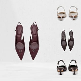 Giày PEDRO Icon Leather Slingback Heel Pumps - PW1-26480097 chính hãng đủ bill