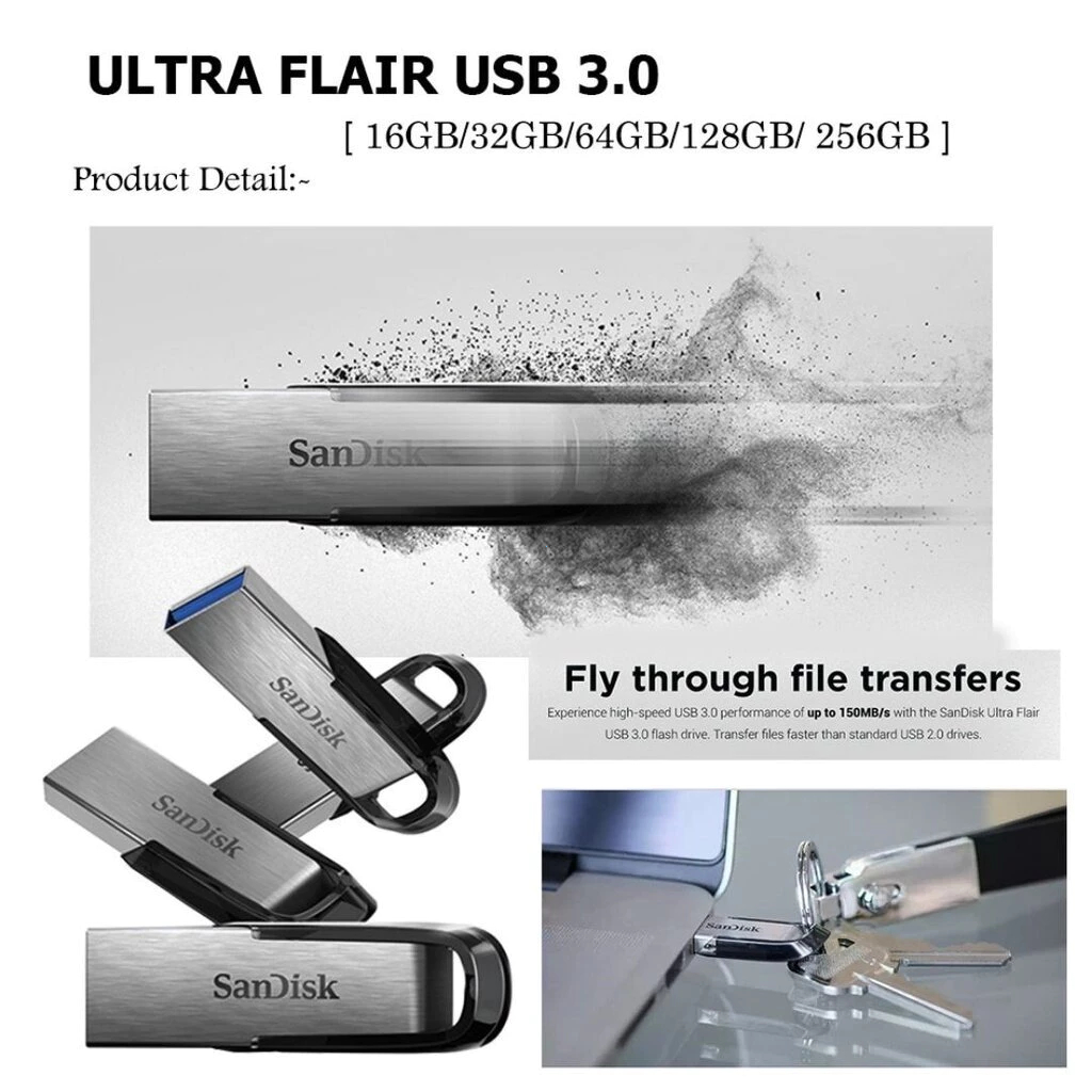 SanDisk Ultra Flash Drive USB 3.0 SDCZ73 Bảo hành 5 năm 64GB/128GB/256GB/512GB/1TB