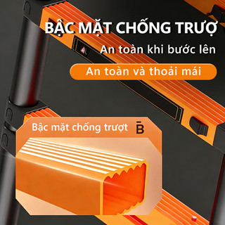 Thang Rút Nhôm Inox Chữ A Chữ I thang gấp gọn dễ mang  Cao 1.7M 2.1M 2.5M 2.9M