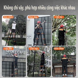 Thang Rút Nhôm Inox Chữ A Chữ I thang gấp gọn dễ mang  Cao 1.7M 2.1M 2.5M 2.9M
