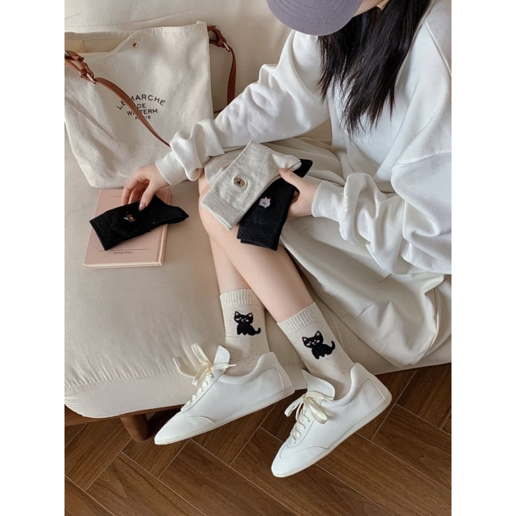 Vớ Tất hình 3 con Mèo 4 màu cao cổ phong cách trẻ trung, năng động.