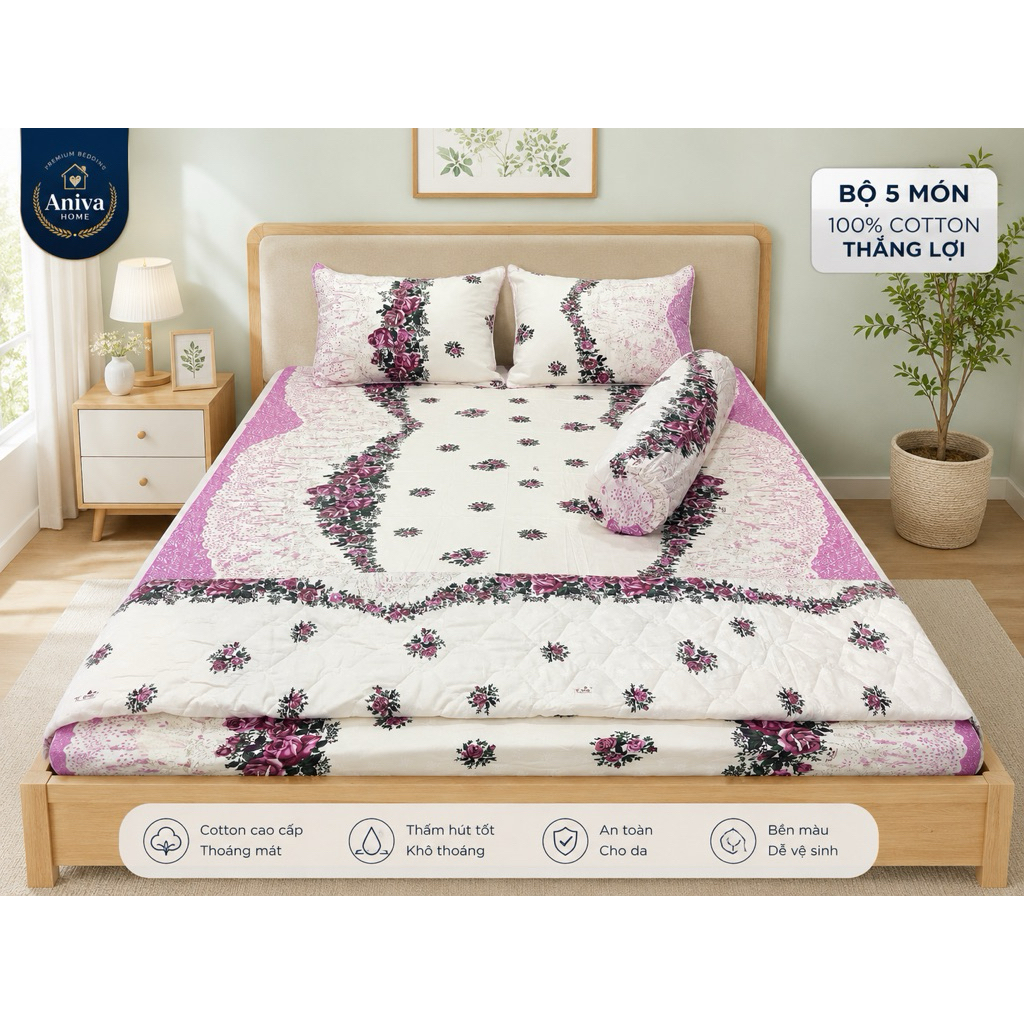 MỀN COTTON THẮNG LỢI CAO CẤP - MỀM MẠI, THOÁNG MÁT, THẤM HÚT TỐT | ANIVA HOME