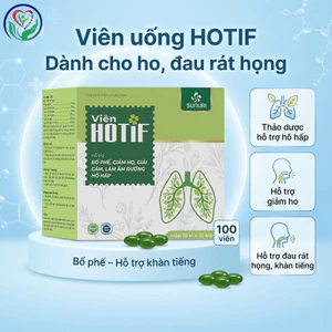Viên uống HOTIF hộp 100 viên hỗ trợ giảm ho, bổ phế, đau rát họng, khản tiếng