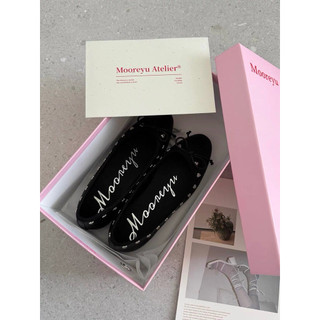 Giày búp bê màu đen đế bệt (ballet flats) Mooreyu Fullbox - Chính Hãng