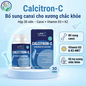 TPBVSK CALCITRON-C (HỘP 30 VIÊN) - HỖ TRỢ CẢI THIỆN SỰ CHẮC KHỎE CỦA XƯƠNG