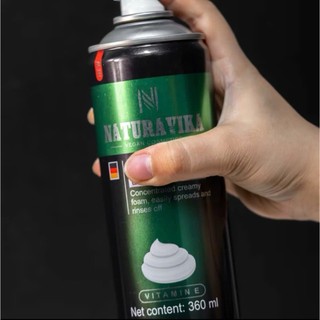 Bọt Cạo Râu Cao Cấp NaturaVika 360ml - Hỗ Trợ Cạo Râu Mượt Mà, Giữ Ẩm Cho Da - VIORA SHOP