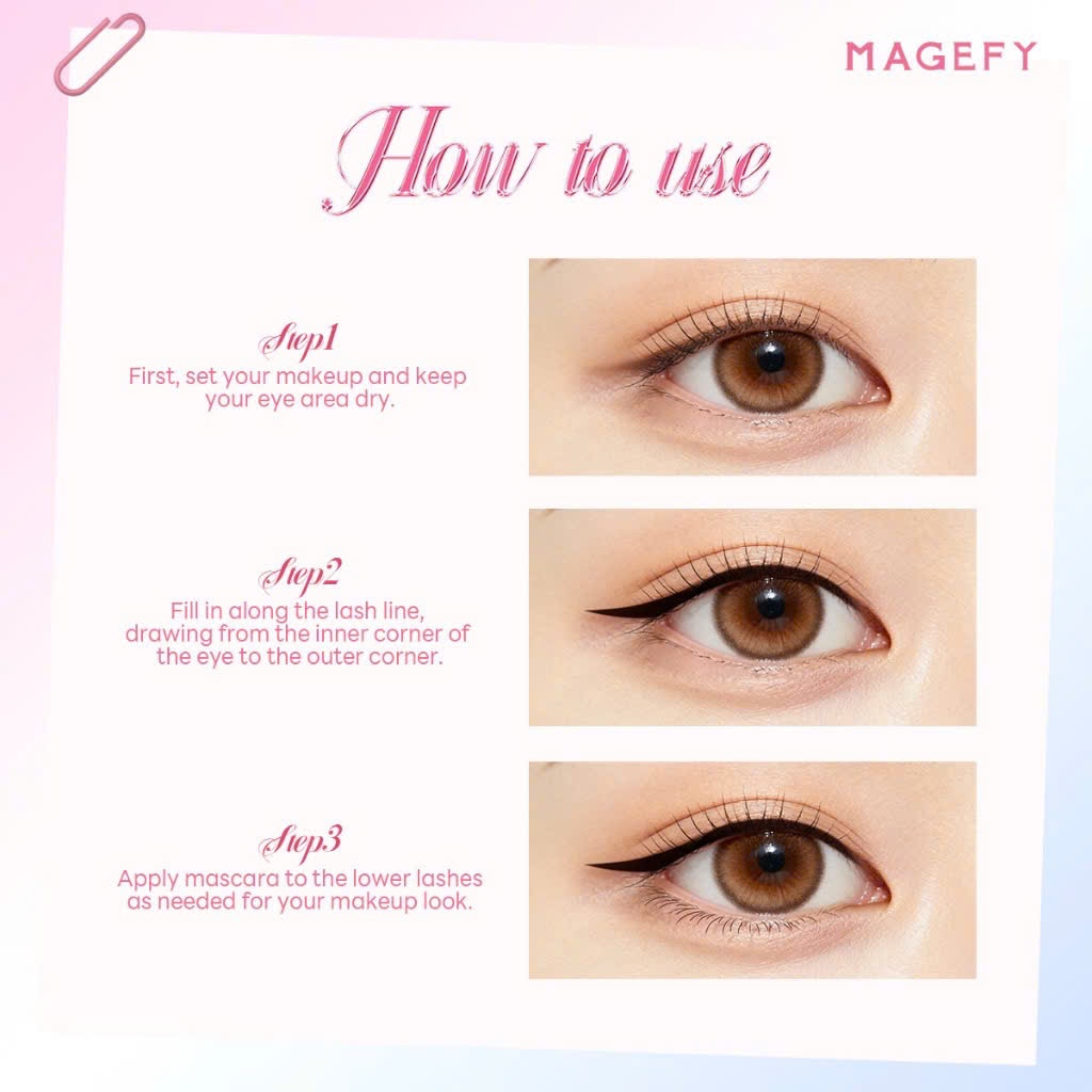 Bút kẻ mắt MAGEFY dạng lỏng lâu trôi không lem chống nước | NHÍM HOUSE