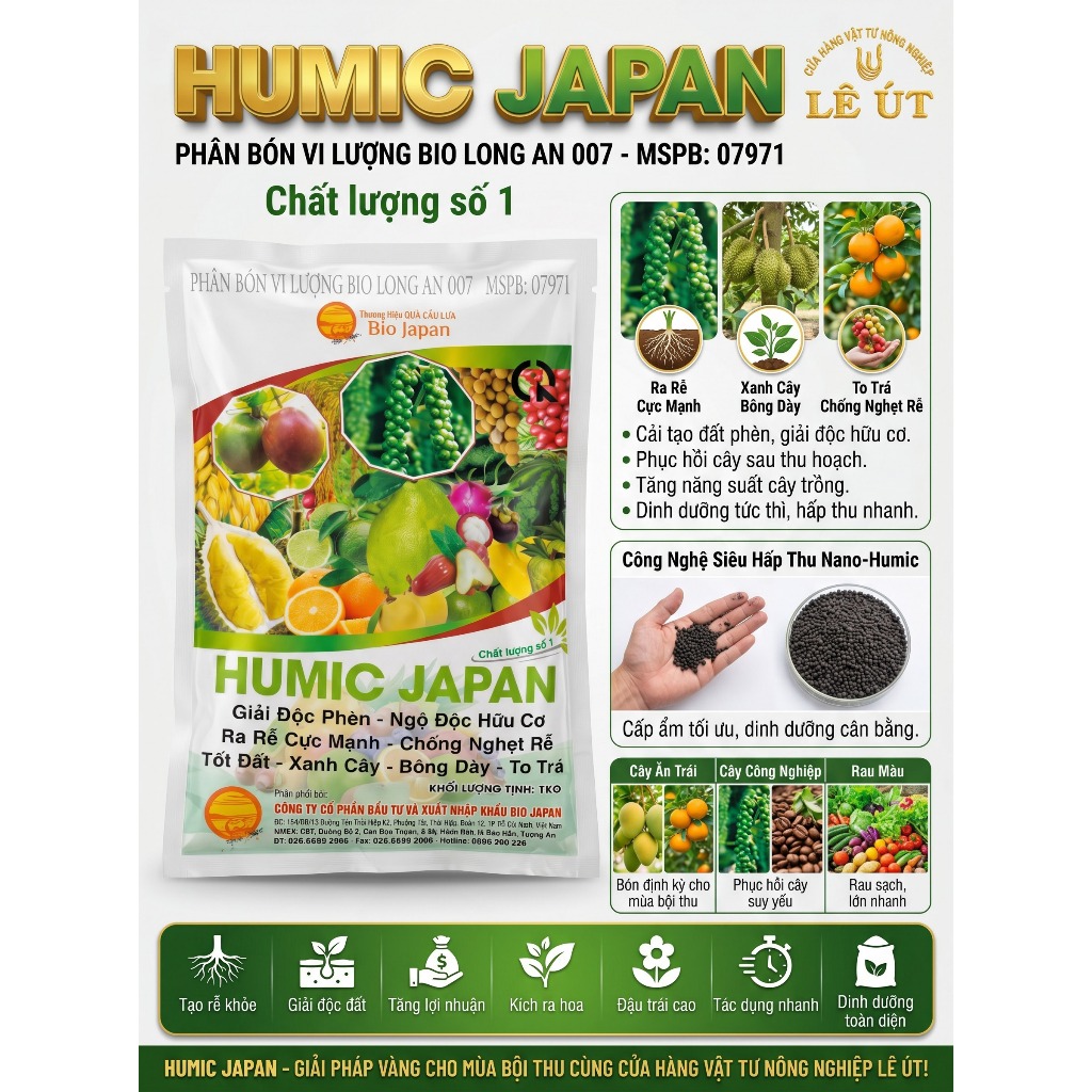 HUMIC JAPAN - PHÂN BÓN VI LƯỢNG SINH HỌC