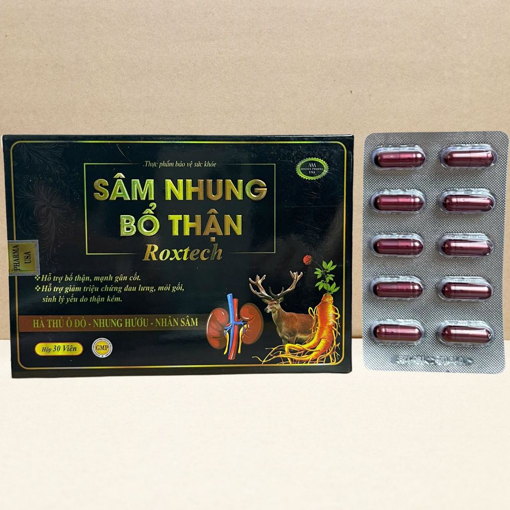 Sâm Nhung Bổ Thận Roxtech Vỉ - Rostex - Vinaphar - Vitamin Chữa Lành
