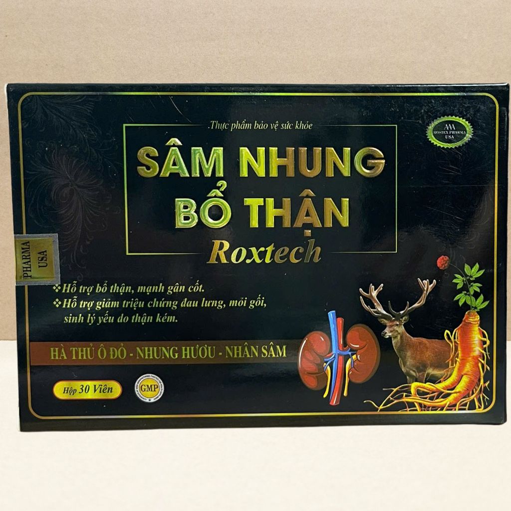 Sâm Nhung Bổ Thận Roxtech Vỉ - Rostex - Vinaphar - Vitamin Chữa Lành