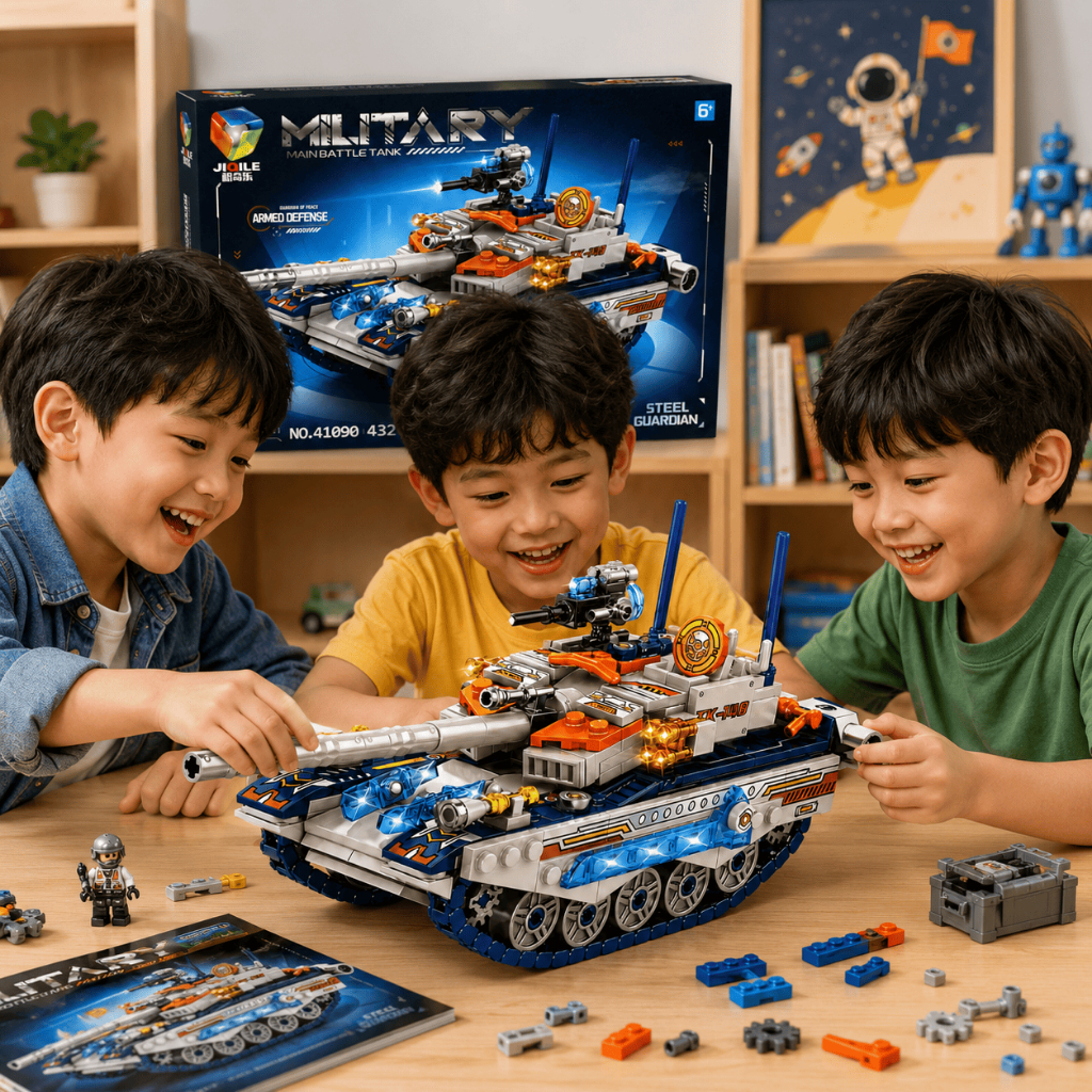 Đồ Chơi Lắp Ráp Xe Tăng Quân Sự 432 Chi Tiết JIQILE, Mô Hình Xếp Hình Cho Bé