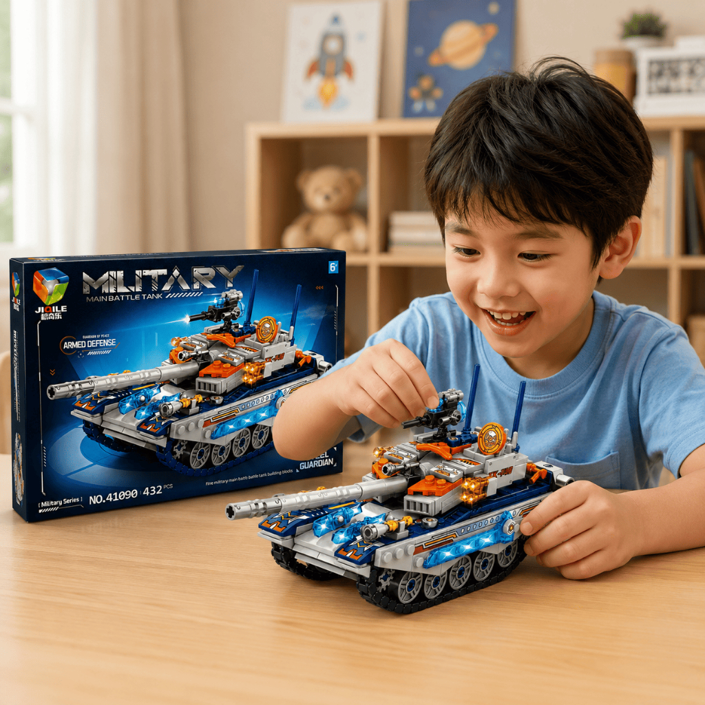 Đồ Chơi Lắp Ráp Xe Tăng Quân Sự 432 Chi Tiết JIQILE, Mô Hình Xếp Hình Cho Bé
