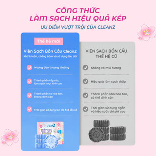 Combo Hộp 20 Viên Thả Bồn Cầu CleanZ 50g – Làm Sạch, Diệt Khuẩn Sinh Học, Khử Mùi Toilet Siêu Tiết Kiệm | GigaMax Home