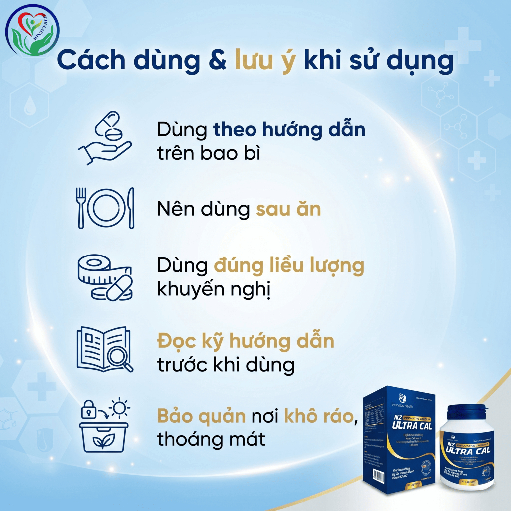 NZ Ultra Cal 30 viên bổ sung Canxi Nano, Vitamin D3 K2 hỗ trợ xương chắc khỏe