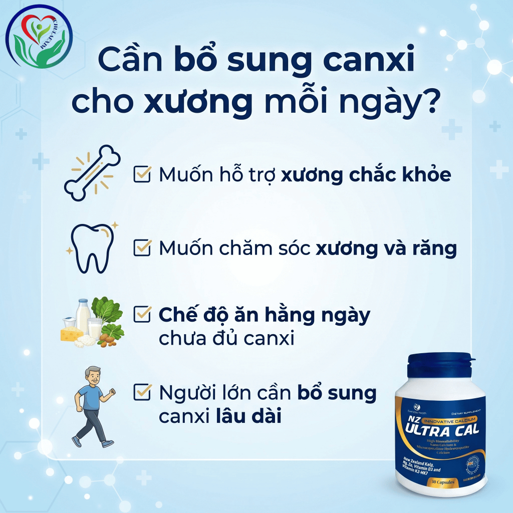 NZ Ultra Cal 30 viên bổ sung Canxi Nano, Vitamin D3 K2 hỗ trợ xương chắc khỏe