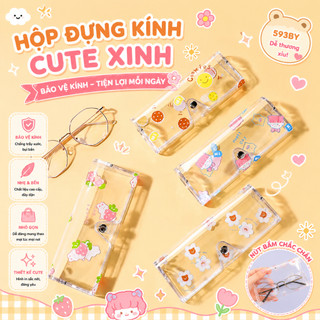 Hộp Đựng Kính Dễ Thương Trong Suốt ,  Hộp Mắt Kính Hoạt Hình , Chống Ánh Sáng Chống Trầy